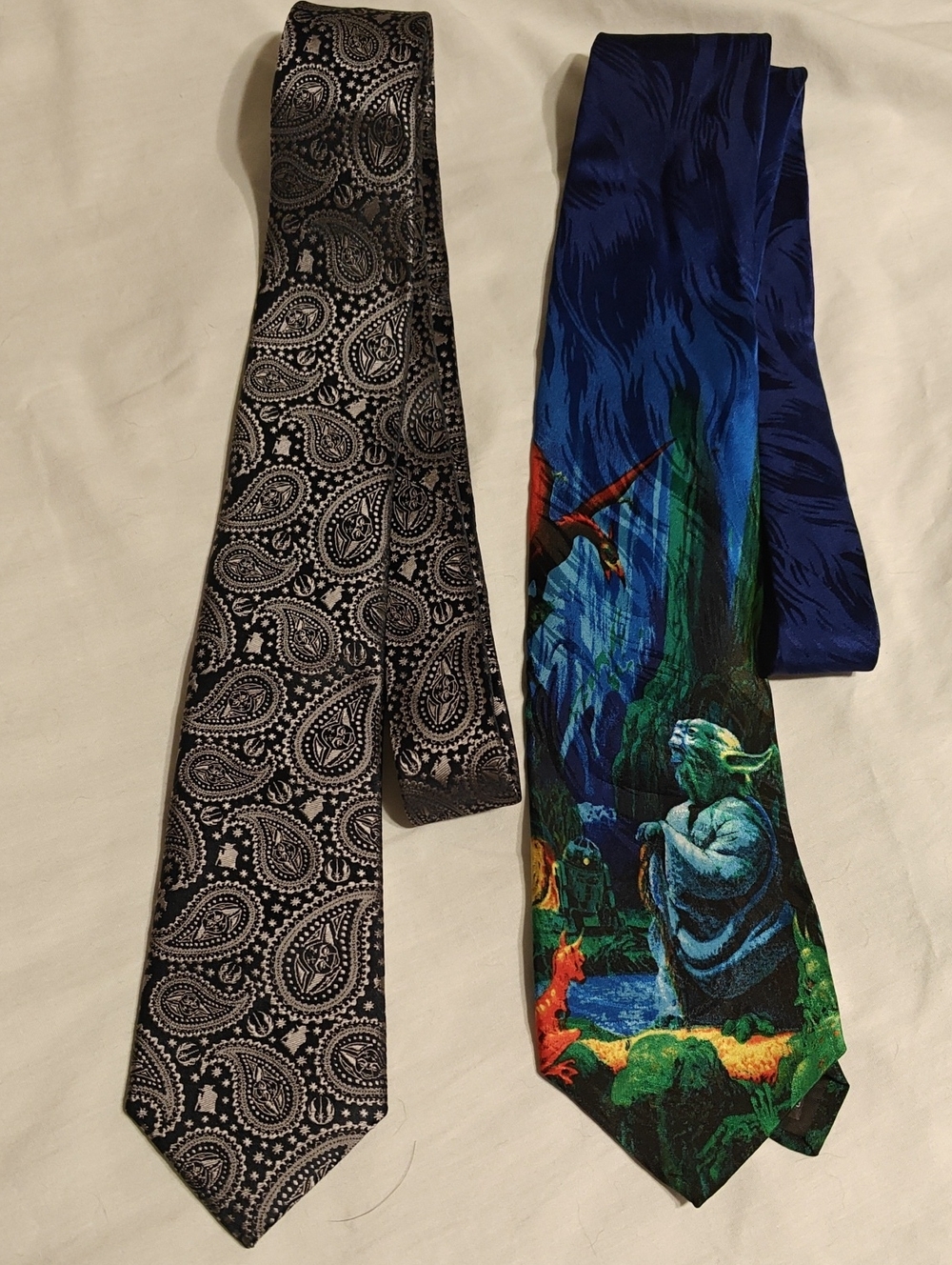 Star Wars Yoda Silk Ties - Lot of 2